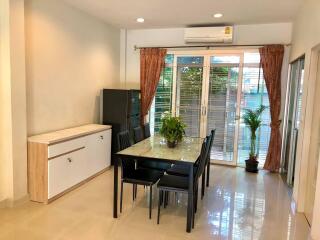 Modern dining room with table and chairs