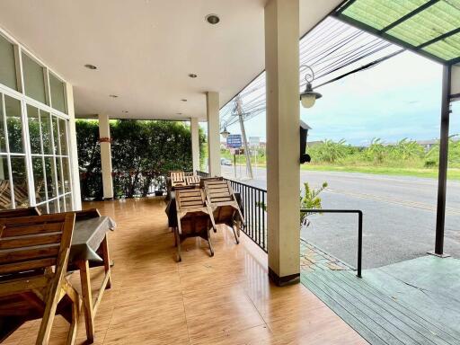 Spacious balcony with a view