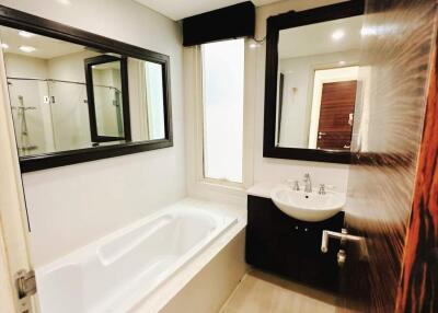 Modern bathroom with tub and sink