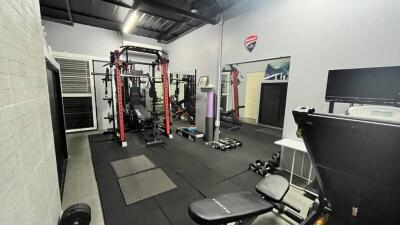 Home Gym with Fitness Equipment and Workout Machines