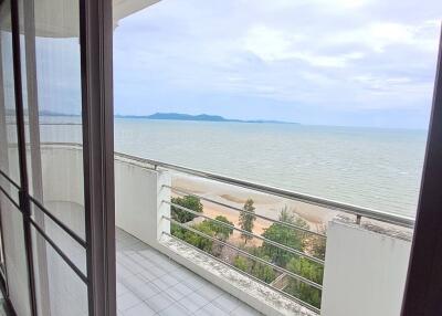 Spacious balcony with ocean view