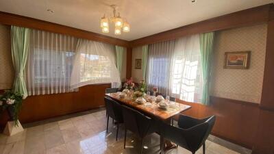 Elegant dining room with natural light