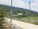 Distant view of countryside property