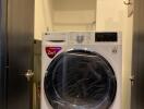 Compact laundry area with LG washer and dryer combo