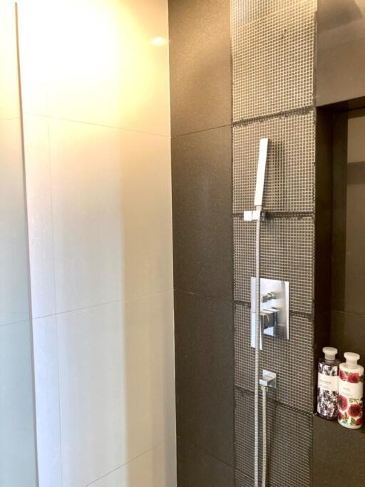Modern shower area with sleek design