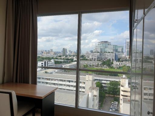 Urban view from a modern apartment window