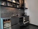 Modern kitchen with sleek cabinets and appliances