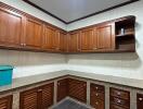 kitchen with wooden cabinets and granite countertops