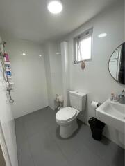 Modern, clean bathroom with essential fixtures