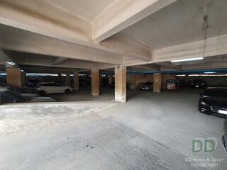 Covered parking area in a building