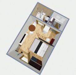 3D floor plan of an apartment