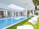 Outdoor area with swimming pool