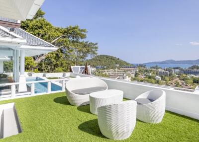 Rooftop terrace with panoramic sea view