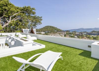 Rooftop terrace with a scenic view