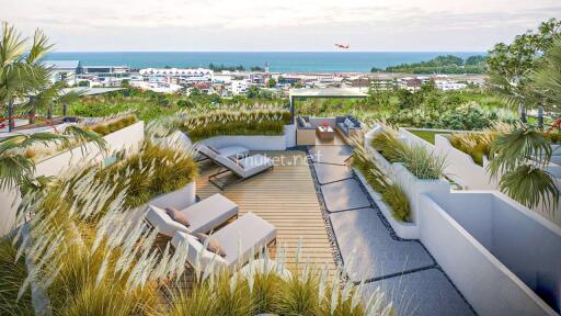 Rooftop terrace with ocean view