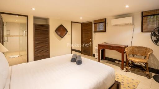 Spacious bedroom with ensuite bathroom