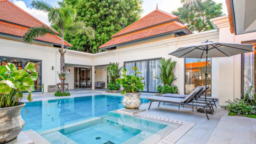 Luxurious villa with swimming pool and landscaped garden