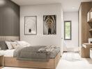 Modern bedroom with stylish decor