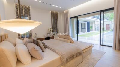 Modern bedroom with outdoor access