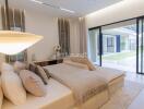 Modern bedroom with outdoor access