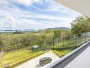 Expansive balcony with scenic views