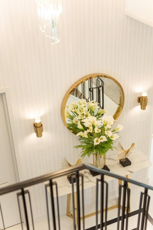 Modern hallway with decorative elements