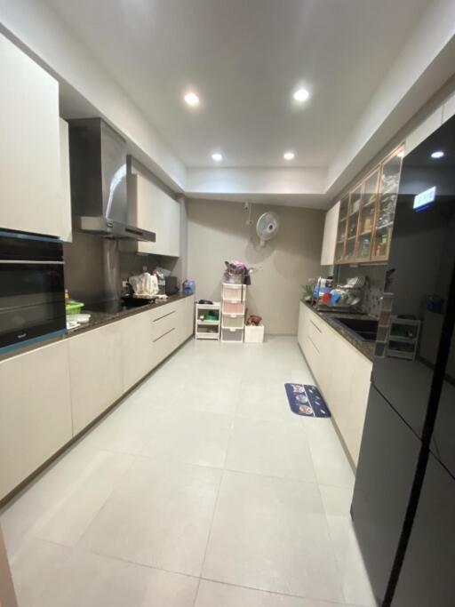 Modern kitchen with ample storage and countertop space