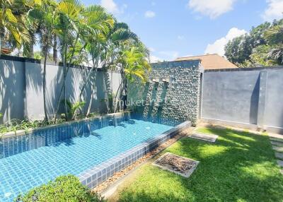 Private swimming pool with landscaped garden