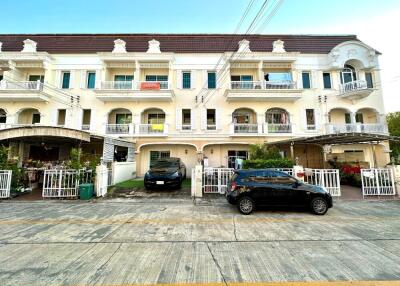 Front view of a multi-story residential building