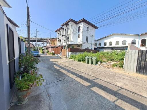 Street view of residential neighborhood