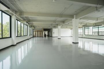 Spacious empty commercial space with large windows