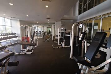 Well-equipped gym with modern fitness equipment