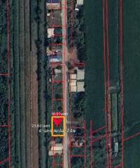 Aerial view of land plots for sale