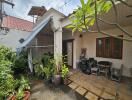 Front porch with garden