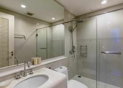 Modern bathroom with glass shower