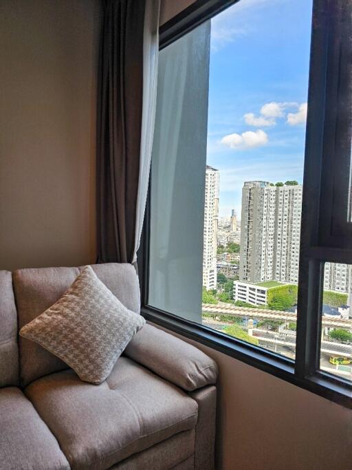 Living room with a window view