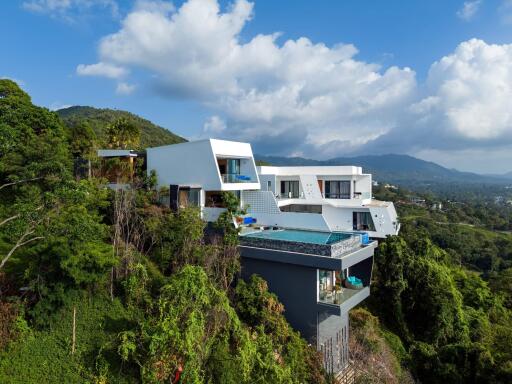 Modern hillside villa with stunning views