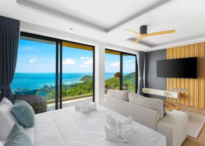 Bedroom with ocean view