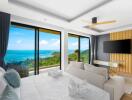 Bedroom with ocean view