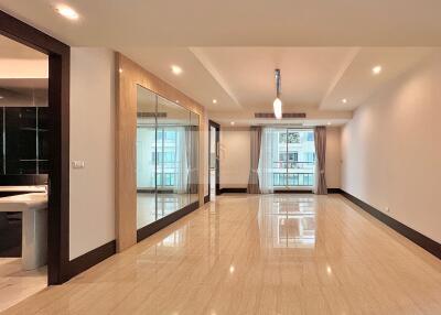 Spacious living room with large windows and a modern design