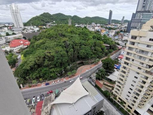 Aerial view from a high-rise apartment building