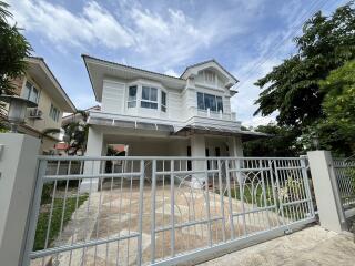 Front view of a modern two-story house