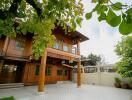 Exterior view of a wooden building