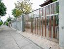 Exterior view of a gated property entrance