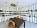 Dining room with modern table and chairs