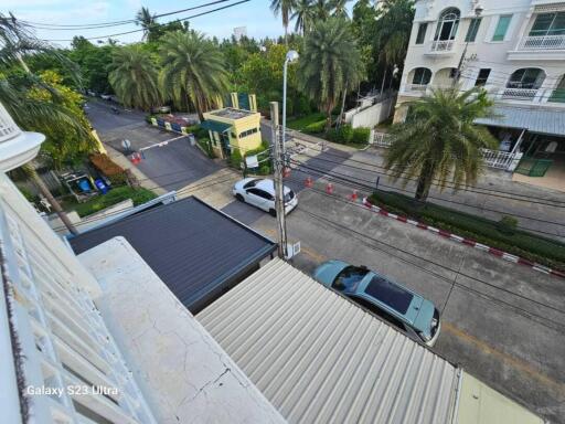 View of the street from the balcony