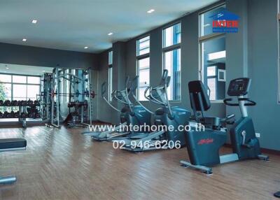 Residential fitness center with exercise equipment