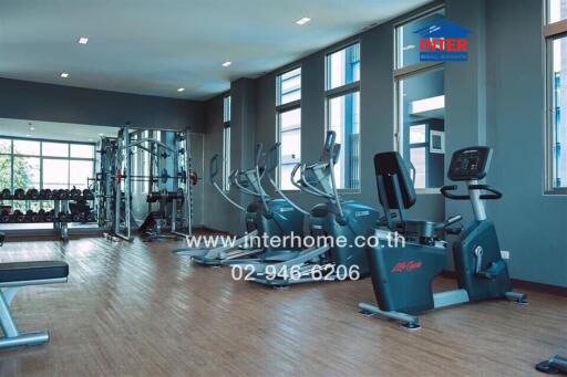 Residential fitness center with exercise equipment