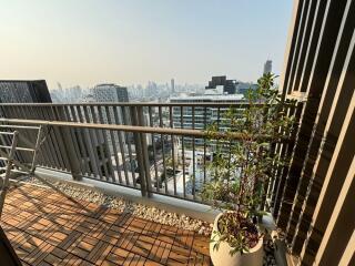 Balcony with city view