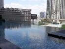 Luxury outdoor infinity pool with city views